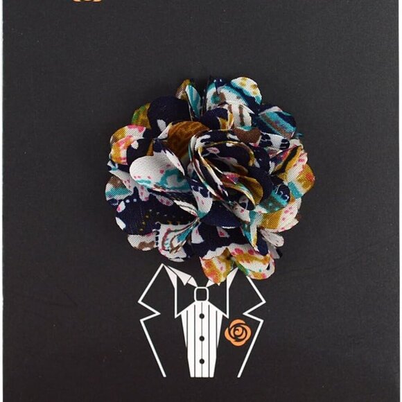 Lapel Pins for Men - Flower Pin Suit Accessories + Boutonniere Pins - Picture 4 of 4